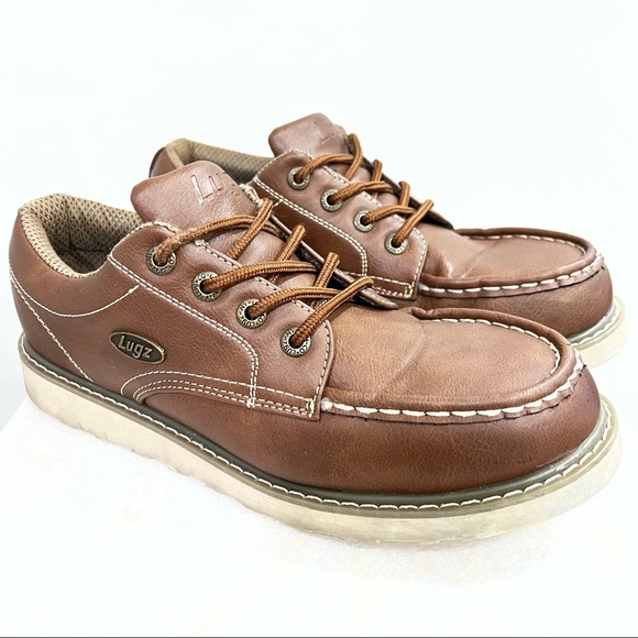 Vintage Lugz by NY Lug Co Banyan Men's Shoes Lo Low Oxford Roamer Boot Brown Tan - Picture 2 of 7